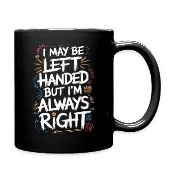 Design humoristique pour les gauchers - Mug uni - noir - Droite