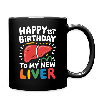 Gratitude for a new life - Full Colour Mug - black - Right