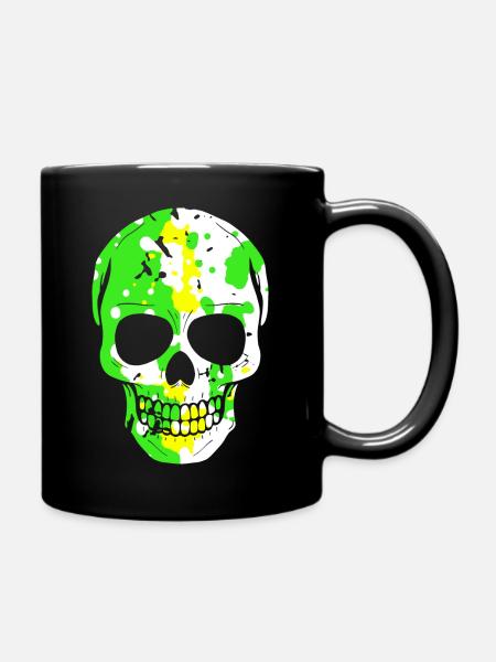 Cool skull - Full Colour Mug - black