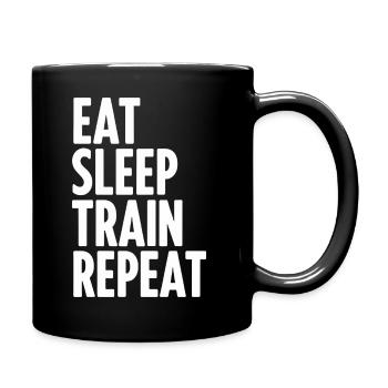 Manger le train du sommeil répéter - Mug uni - noir - Droite