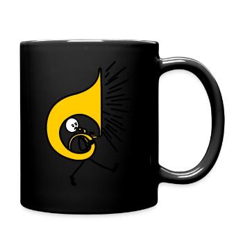 Fanfarengroße Tuba - Tasse einfarbig - Schwarz - Rechts