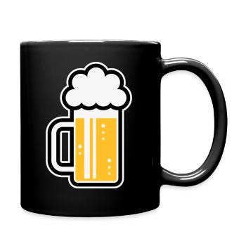 XFrohsinn (Links / Gold White Black) - Tasse einfarbig - Schwarz - Rechts