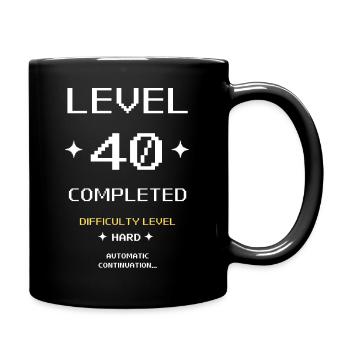 Level 40 Completed.40th Birthday Gift - Full Colour Mug - black - Right