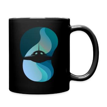 Starship Invasion Mars - Full Colour Mug - black - Right