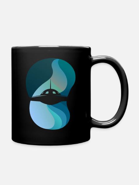 Raumschiff Invasion Mars - Tasse einfarbig - Schwarz