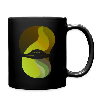 Mars UFO Spacecraft - Full Colour Mug - black - Right