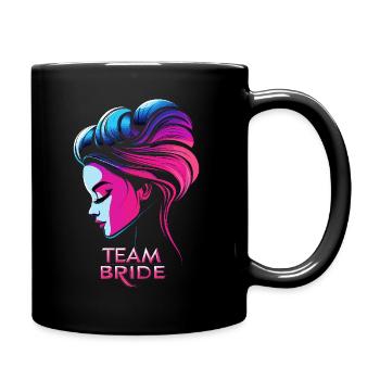 Team Bride Braut Hochzeit JGA - Tasse einfarbig - Schwarz - Rechts