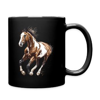 Cheval Chevaux Équitation Chevaux Cheval Fille - Mug uni - noir - Droite