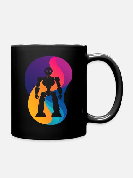 Roboter Tech Technologie - Tasse einfarbig - Schwarz