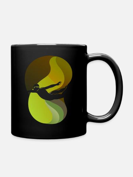 Schwimmer Scuba Schnorcheln - Tasse einfarbig - Schwarz