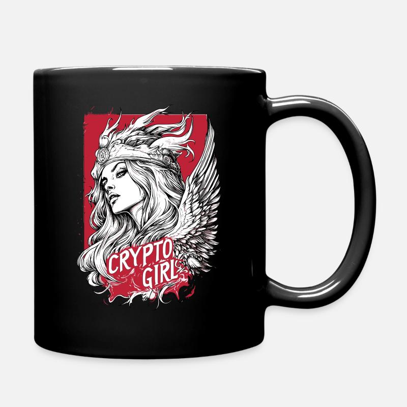 Crypto Girl Bitcoin BTC XRP Bullrun Coin - Tasse einfarbig - Schwarz
