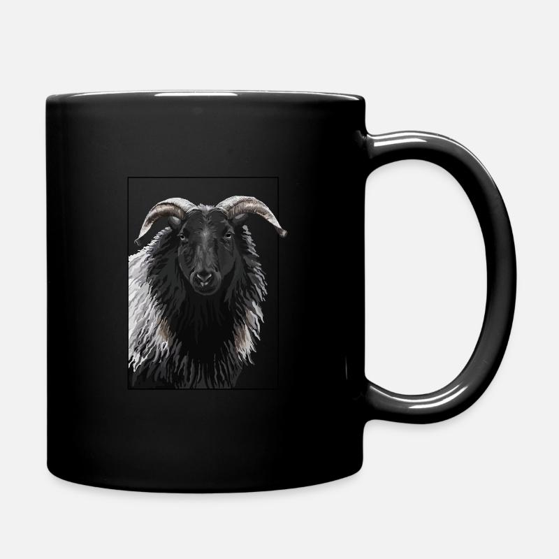 Schaf - Portrait I - Tasse einfarbig - Schwarz