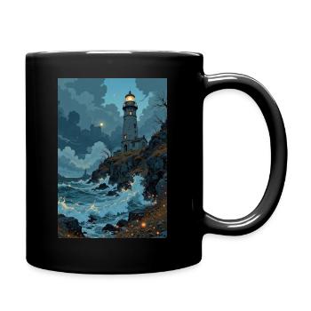 Image of a lighthouse. - Full Colour Mug - black - Right