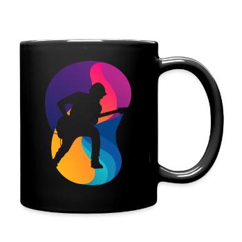 Guitare électrique Guitariste Heavy - Mug uni - noir - Droite