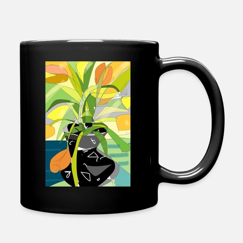 Fleurs printanières colorées - Mug uni - noir