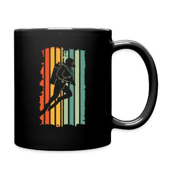 Scuba Diving Diving Diver Vintage - Full Colour Mug - black - Right