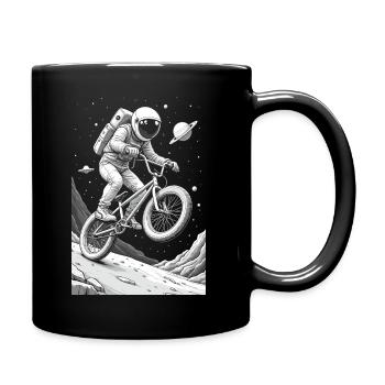 bmx astronaut - Full Colour Mug - black - Right