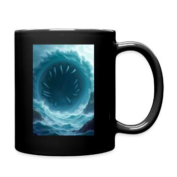 Charybde, gigantesque tourbillon aux dentelés - Mug uni - noir - Droite