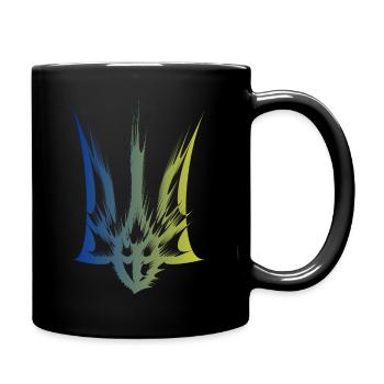 Dreizack - Tasse einfarbig - Schwarz - Rechts