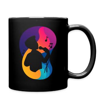 Karaoke Tenor Gesang - Tasse einfarbig - Schwarz - Rechts