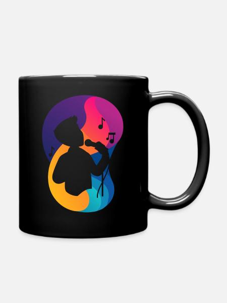 Karaoke Tenor Gesang - Tasse einfarbig - Schwarz