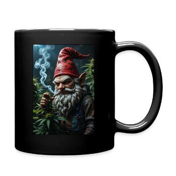 Gnome fumant Albert - Mug uni - noir - Droite