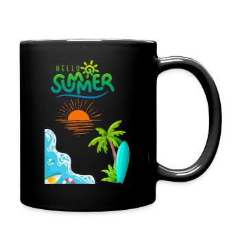 Été - Mug uni - noir - Droite