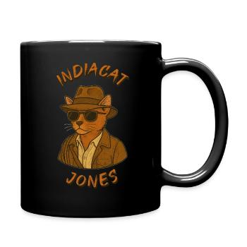 INDIACAT JONES, LE CHAT AVENTURIER - Mug uni - noir - Droite