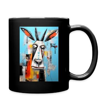 Animal Art | Funny Donkey - Tasse einfarbig - Schwarz - Rechts