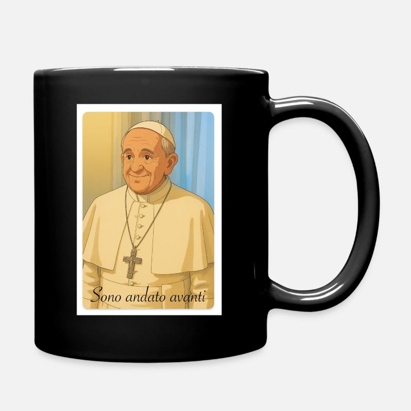 Papst Franziskus - Tasse einfarbig - Schwarz
