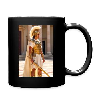 Weißgoldener Wachstills, slawischer Frost verhüllt Roms - Tasse einfarbig - Schwarz - Rechts