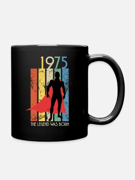 1975 anniversaire rétro super-héros Cadeau pour homme - Mug uni - noir