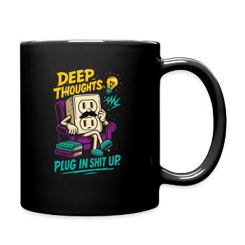 Plugged Philosophy Ideal for fun - Full Colour Mug - black - Right