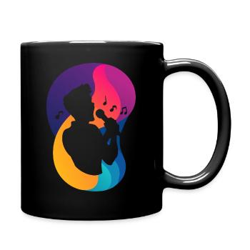 Stimme Singen Jazz - Tasse einfarbig - Schwarz - Rechts