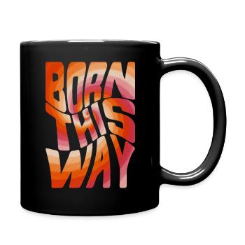 Born This Way – Lesbian Pride Style - Full Colour Mug - black - Right