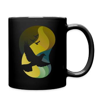 Taube Taubeneier Turteltauben - Tasse einfarbig - Schwarz - Rechts