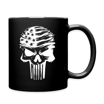 Conception graphique de crâne étoilé - Mug uni - noir - Droite