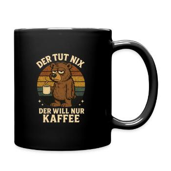 Il ne fait rien de drôle en disant Office Bear - Mug uni - noir - Droite