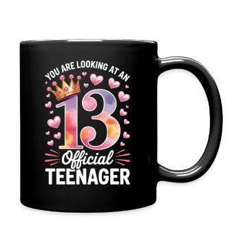 13th birthday teenager gift - Full Colour Mug - black - Right