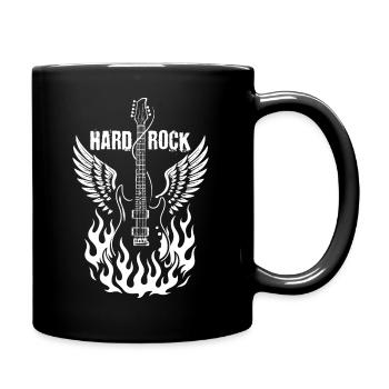 Lightning Guitar with Wings and Flames - Full Colour Mug - black - Right