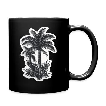 Palm tree - Full Colour Mug - black - Right