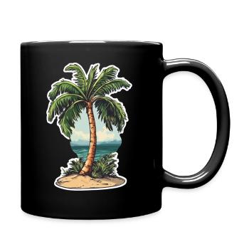 Palm tree - Full Colour Mug - black - Right