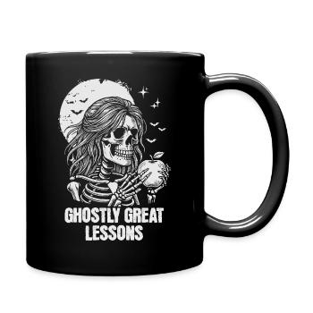 Funny Teacher Skeleton Halloween Classroom - Full Colour Mug - black - Right