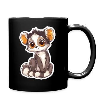 lémurien - Mug uni - noir - Droite