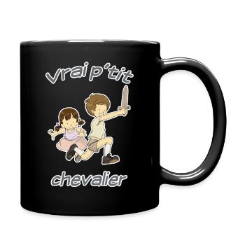 Echter kleiner Ritter - Tasse einfarbig - Schwarz - Rechts