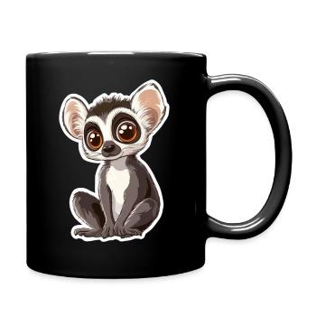 lemur - Full Colour Mug - black - Right