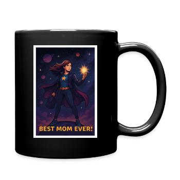 Best Mom Ever Superhero Poster - Full Colour Mug - black - Right