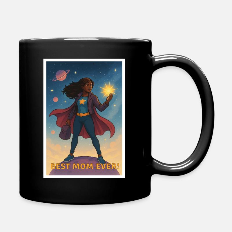Affiche de la meilleure maman de super-héros de tous les temps - Mug uni - noir