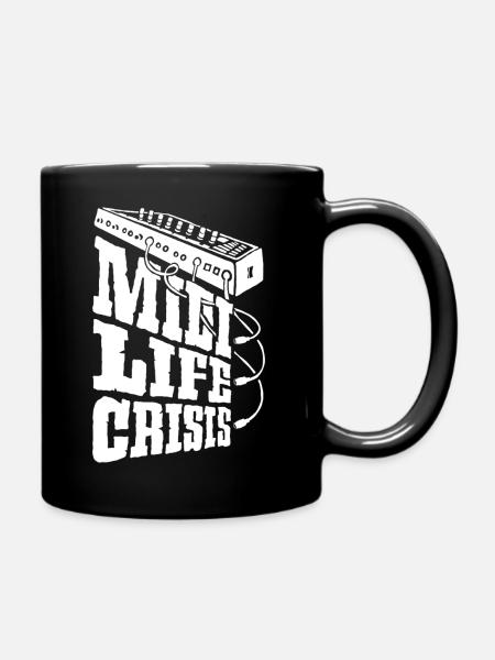midi-life-crisis-w - Tasse einfarbig - Schwarz