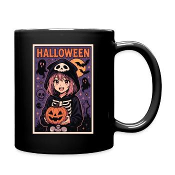 Halloween - Trick or Treat Girl - Tasse einfarbig - Schwarz - Rechts